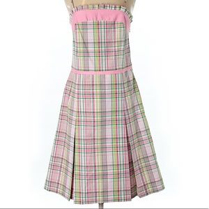 Island Republic A-Line Pleated Plaid Dress